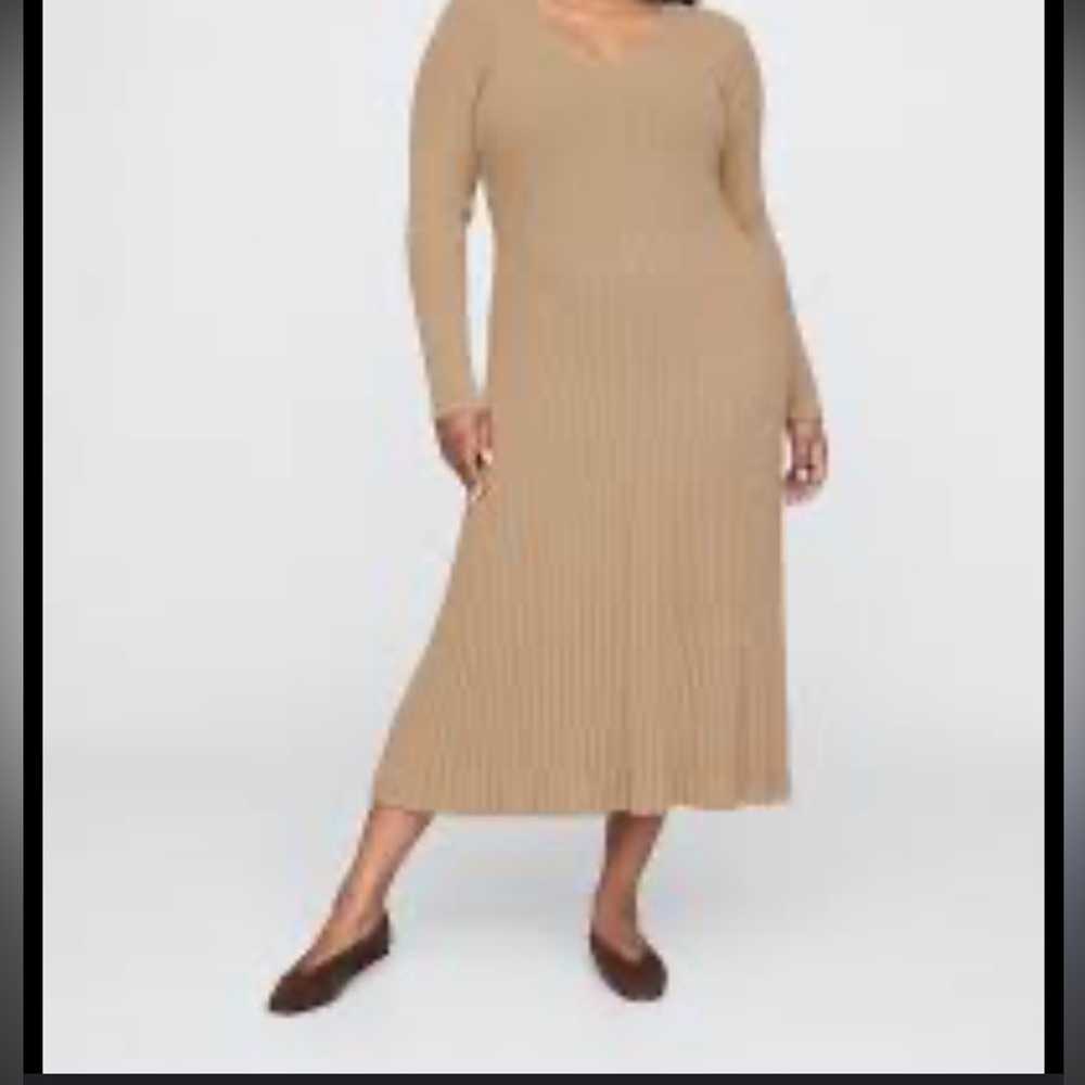 a new day Beige Long Sleeve Dress